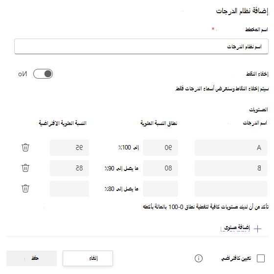 الدرجات