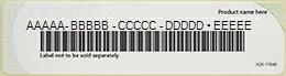Zeigt ein Beispiel für einen Office-Product Key.