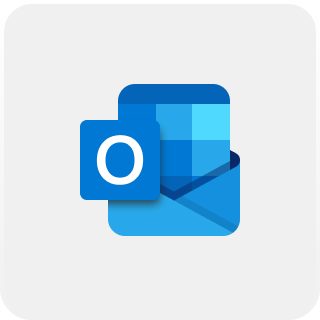 Outlook logo with grey background
