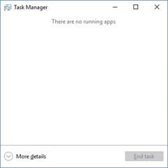 Открытие диспетчера задач в Windows 10