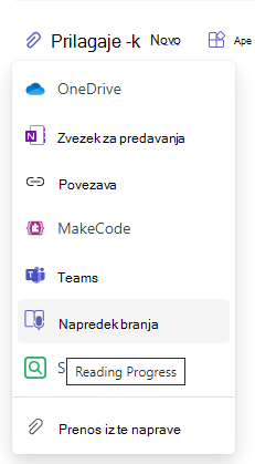 branje napredovanja