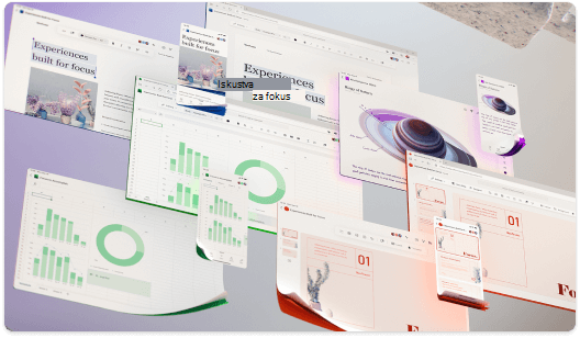 Kolekcija grafikona i PowerPoint slajdova
