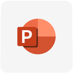 PowerPoint logotip sa sivom pozadinom
